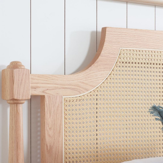 Rustic Mango Solid Wooden Beds in Natural Cane Finish thumbnail 3