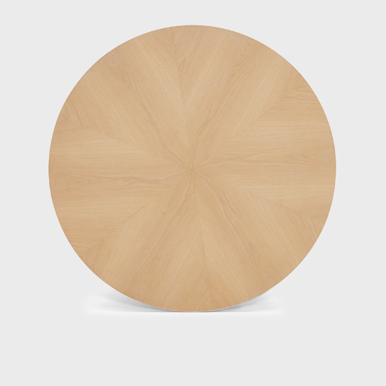 Rustic Mango Round Shape Solid Mango Wood Coffee Table with Cane Natural Finish thumbnail 3