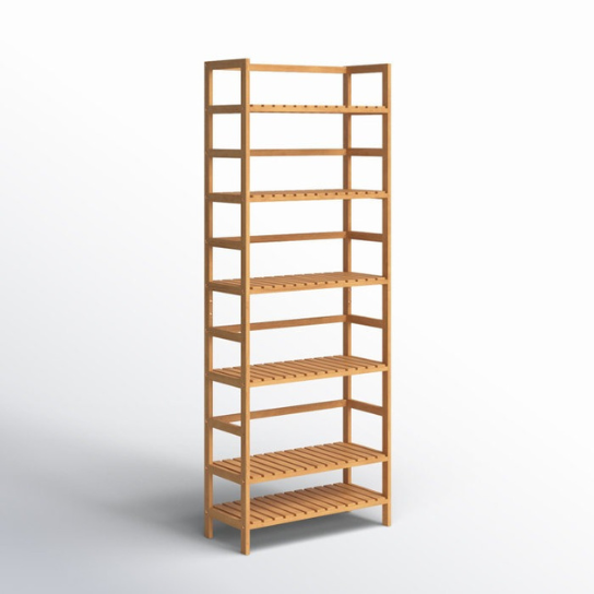 Rustic Mango Solid Wooden Light Weight Mango Wood  Bookshelf In Natural Finish thumbnail 3