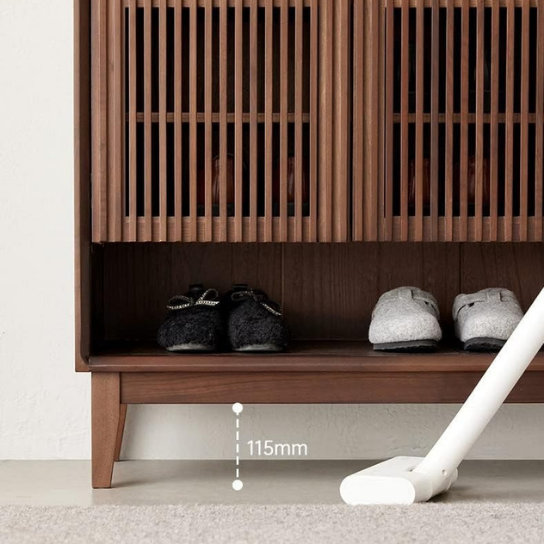 Rustic Mango Solid Wooden Wide Rang Shoe Rack In Walnut Finish thumbnail 7