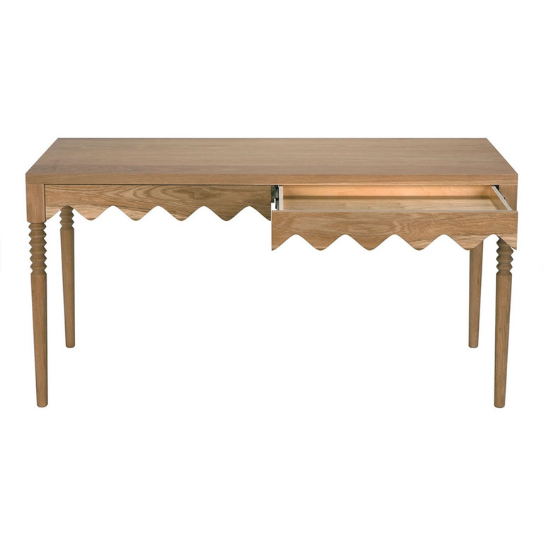 Rustic Mango Solid Wooden Carving Dining Table With Two Drawers thumbnail 4