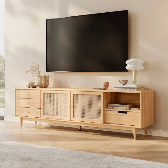 Rustic Mango Natural Finish With Cane or Drawers thumbnail 4