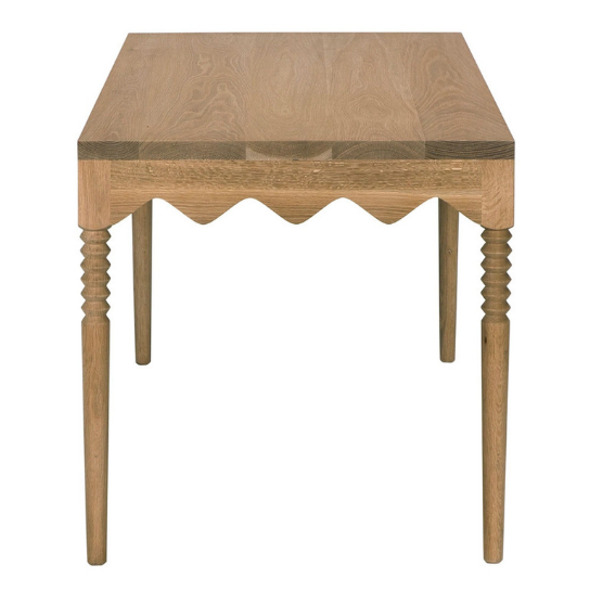 Rustic Mango Solid Wooden Carving Dining Table With Two Drawers thumbnail 5
