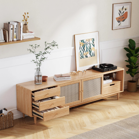 Rustic Mango Natural Finish With Cane or Drawers thumbnail 5