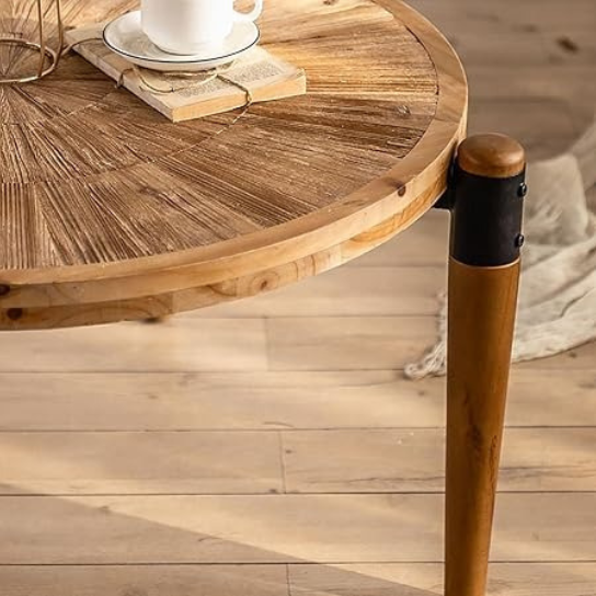 Rustic Mango Carving Top With Random Wood Plats In Honey Finish thumbnail 3
