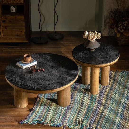 Rustic Mango Coffee Table With Black Top or Honey Finish thumbnail 4
