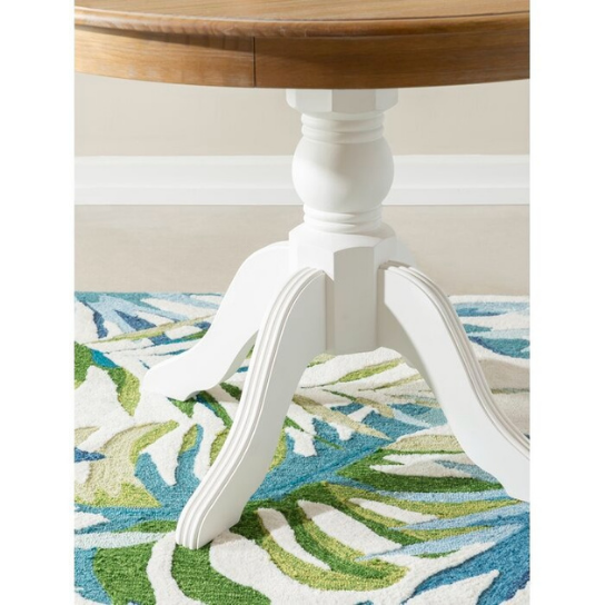 Rustic Mango Solid Wooden Round Shape Urban Dining Table without Chairs thumbnail 4