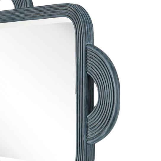 Rustic Mango Solid Wooden With Carving Mirror Frame In Multicolor Available thumbnail 5