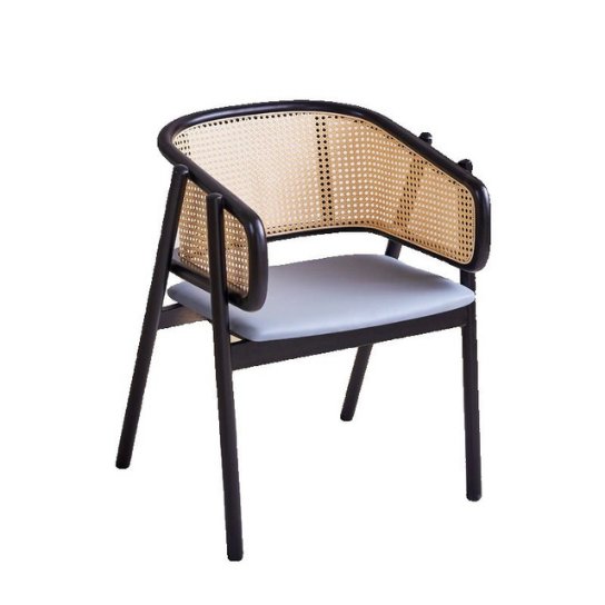 Rustic mango Solid Wooden Cane Dining Chair in Light Honey Finish thumbnail 6