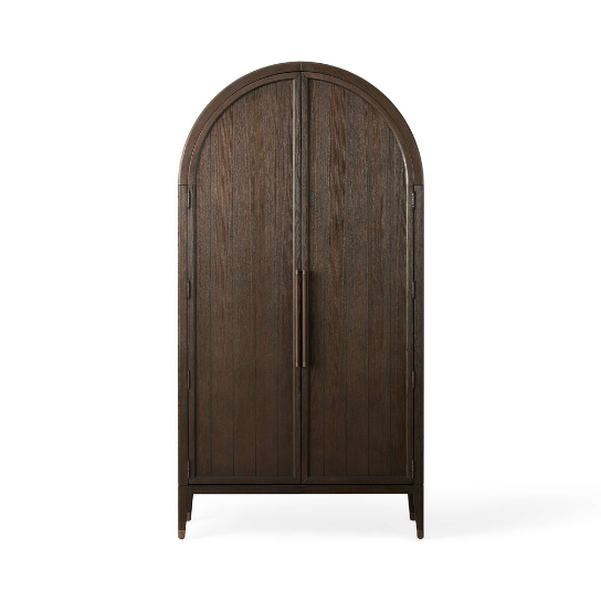Rustic Mango Clean Wooden Wardrobe In Walnut Finish thumbnail 4