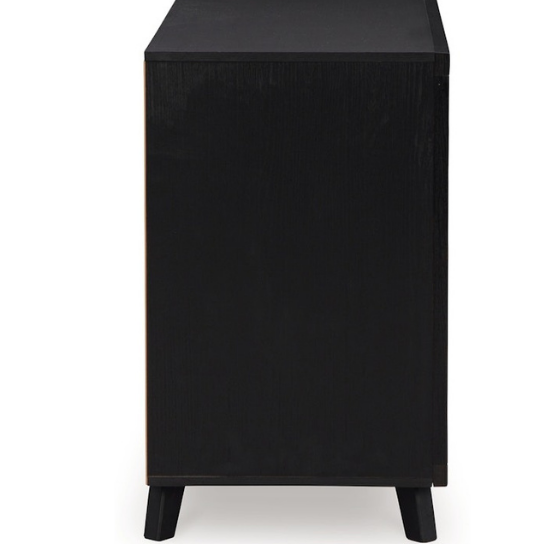 Rustic Mango Modern Chest of Drawers With 6 Drawers In Black Finish thumbnail 4