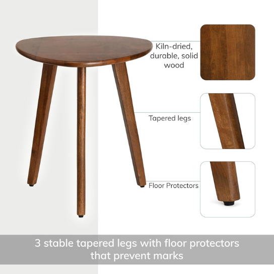 Rustic Mango Solid Wooden Side  Table In Honey Finish thumbnail 3
