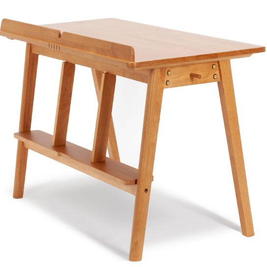 Rustic Mango Plain Solid Wooden Study Table In Natural Finish thumbnail 6
