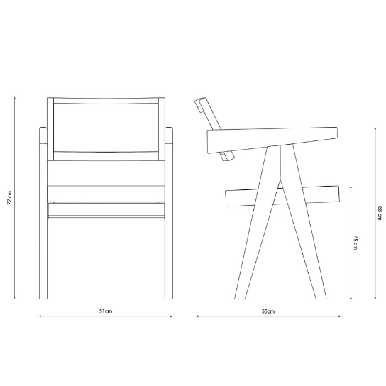 Rustic Mango Solid Wooden Chair In Cane With Walnut Finish thumbnail 6