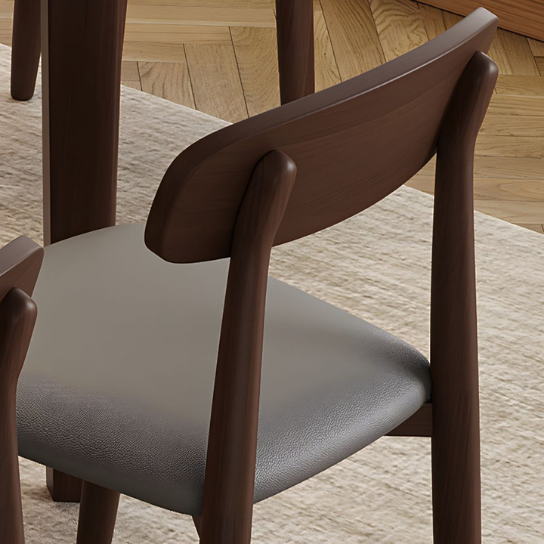 Rustic mango Solid Wooden Chairs With Sitting In Dark Walnut Finish thumbnail 5
