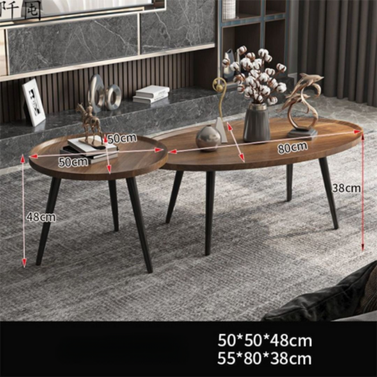 Rustic Mango Solid Wooden Top Coffee Table with Iron Legs In  Honey +  Black Finish thumbnail 3