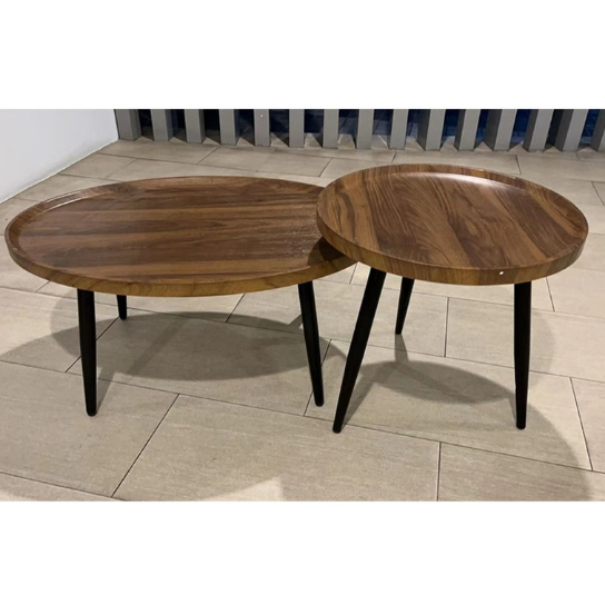 Rustic Mango Solid Wooden Top Coffee Table with Iron Legs In  Honey +  Black Finish thumbnail 4