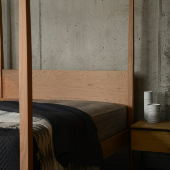 Rustic Mango Solid Wooden Bed In Light Honey Finish ( Mango Wood ) thumbnail 3