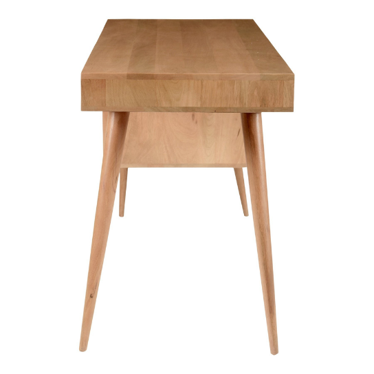 Rustic Mango Solid Wooden Study Table With Storage Option In Natural Finish thumbnail 4