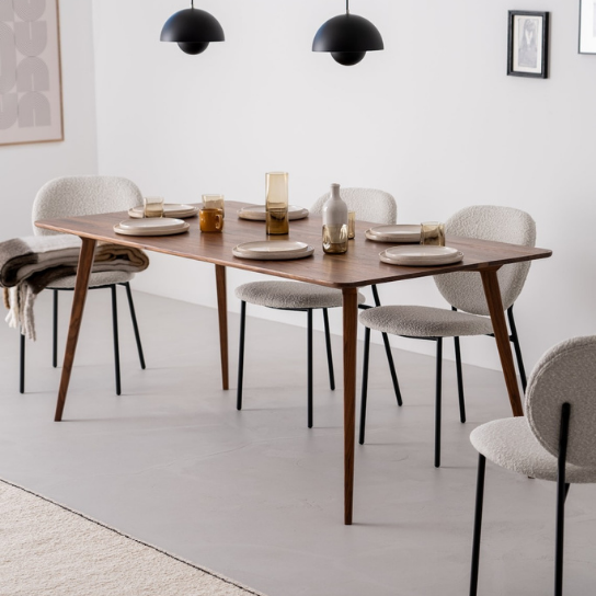 Rustic Mango Solid Wooden Modern Dining Table thumbnail 4