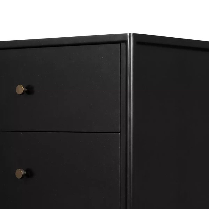 Rustic Mango Solid Heavy Wooden Chest of Drawer In Dark Walnut Finish thumbnail 9