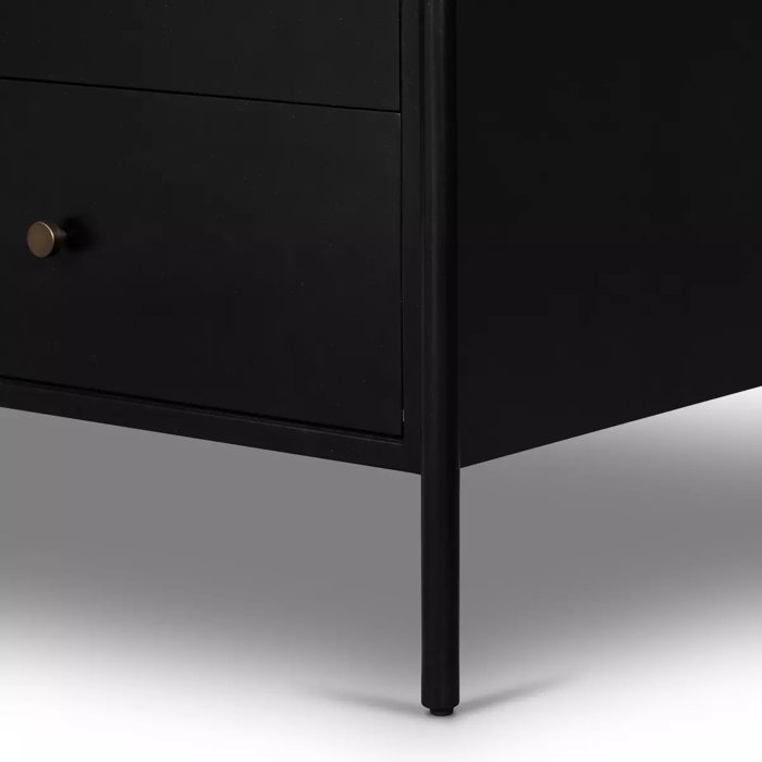 Rustic Mango Solid Heavy Wooden Chest of Drawer In Dark Walnut Finish thumbnail 10