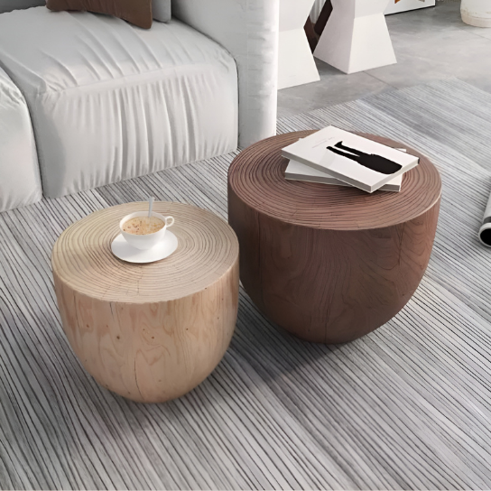 Rustic Mango Single Side Table With Different Color Pattern In Solid Wooden thumbnail 5