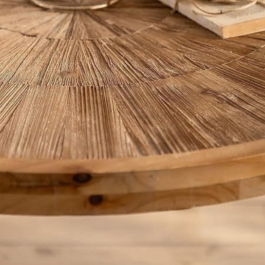 Rustic Mango Carving Top With Random Wood Plats In Honey Finish thumbnail 5