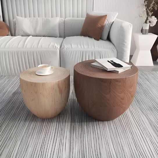 Rustic Mango Single Side Table With Different Color Pattern In Solid Wooden thumbnail 6