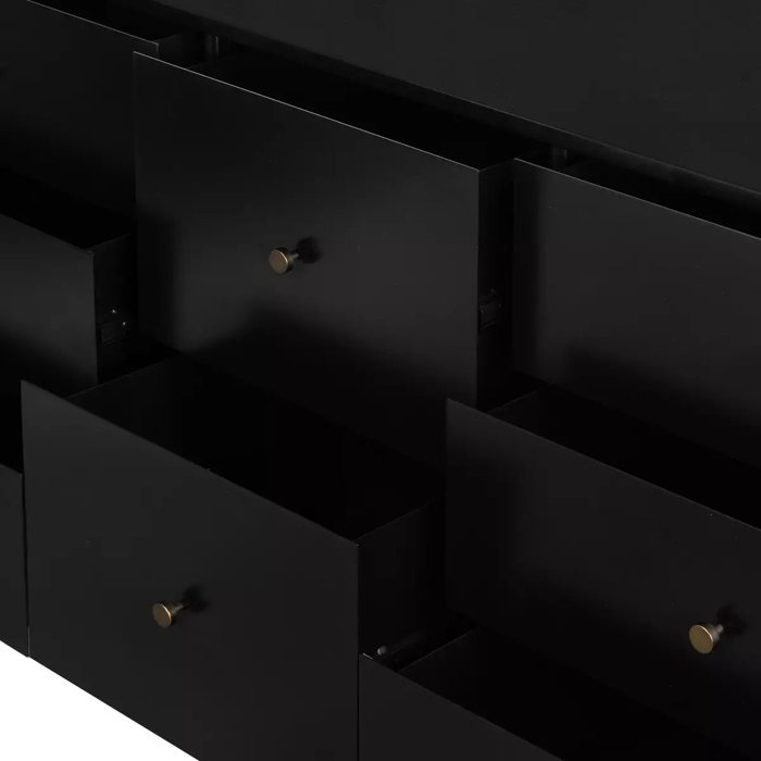 Rustic Mango Solid Heavy Wooden Chest of Drawer In Dark Walnut Finish thumbnail 12