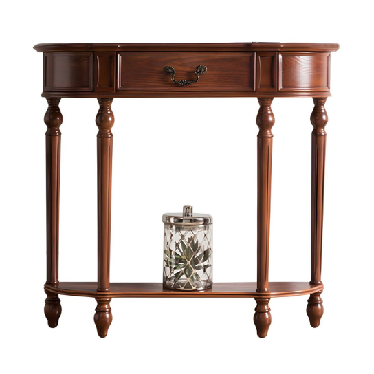 Rustic Mango Solid Wooden Vintage Style Console Table In Honey Finish thumbnail 6