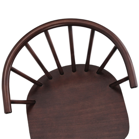 Rustic mango Solid Wooden Royal Touch Chair Without Dining Table In Walnut Finish thumbnail 4