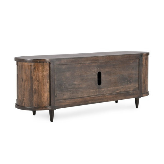 Rustic Mango Solid Wooden TV Cabinet In Dark Honey With Cane Finish thumbnail 10