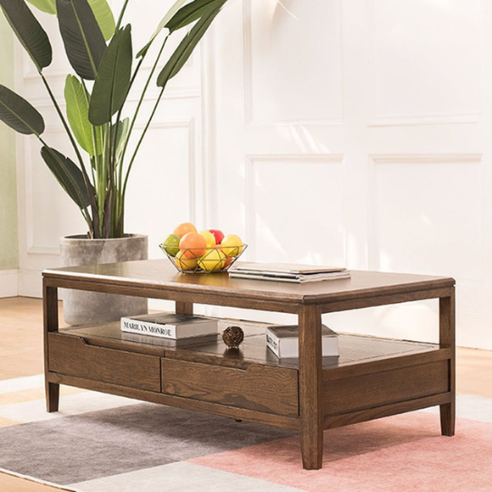 Rustic Mango Solid Wooden Coffee Table In Honey Finish thumbnail 6