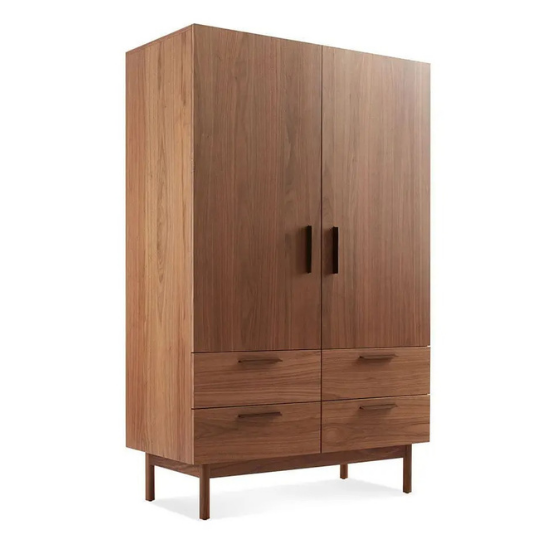 Rustic Mango Double Door Solid Wooden wardrobe With Honey Finish ( Mango Wood ) thumbnail 2