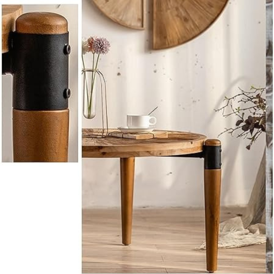 Rustic Mango Carving Top With Random Wood Plats In Honey Finish thumbnail 6