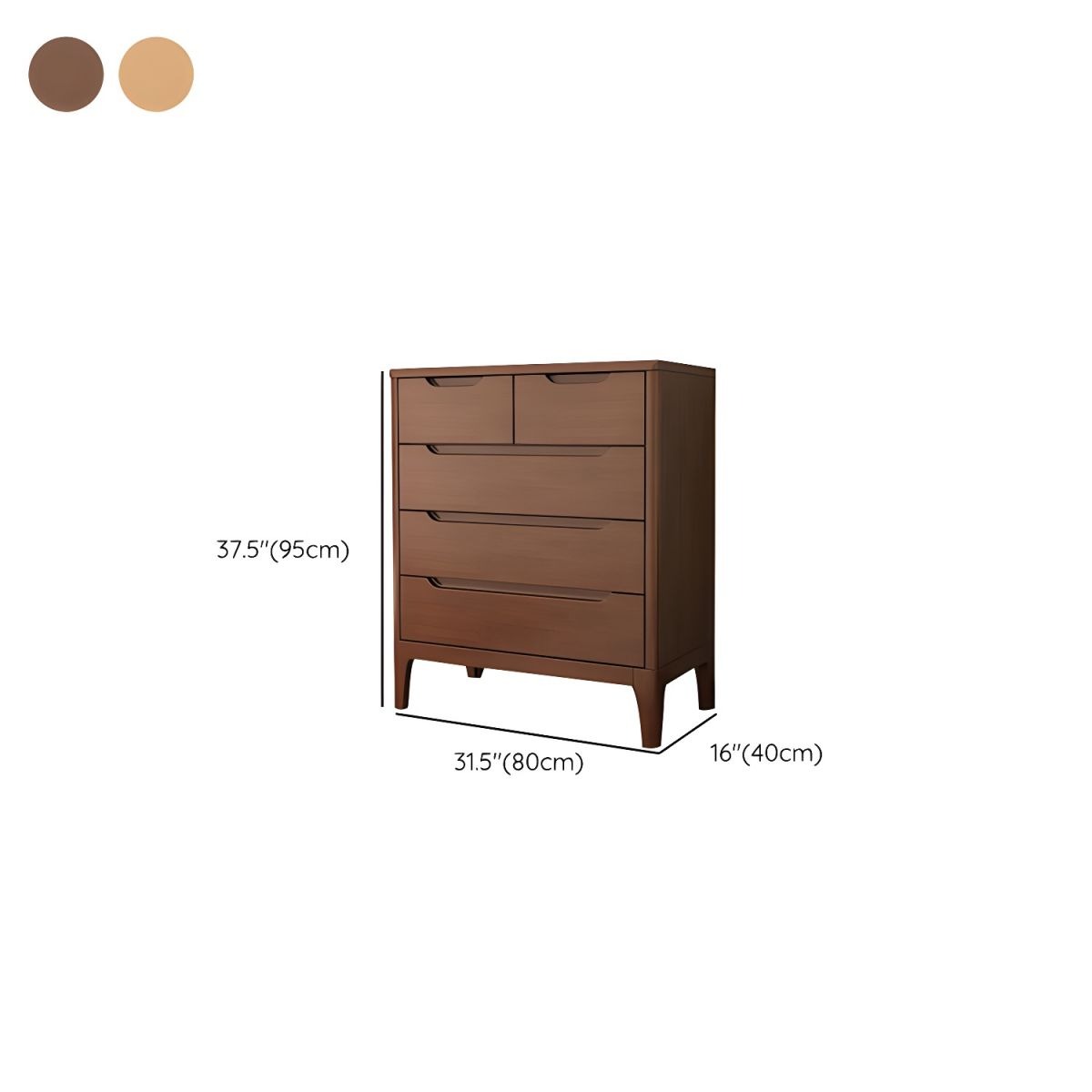 Rustic Mango Solid Wooden Chest of Drawers In Honey Matte Finish thumbnail 5