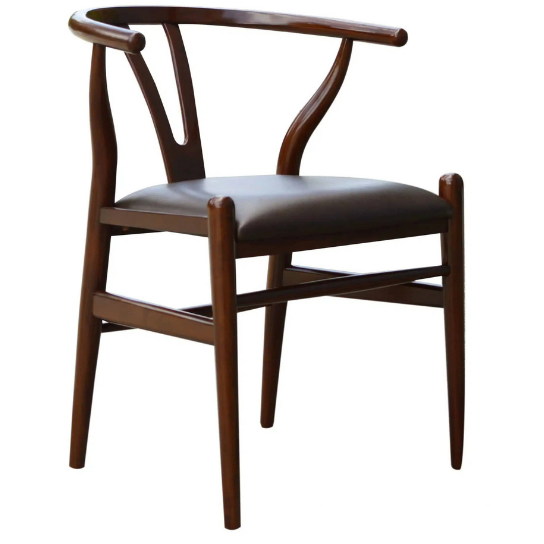 Rustic Mango Solid Wooden French Chair in Dark Walnut With Sitting thumbnail 2