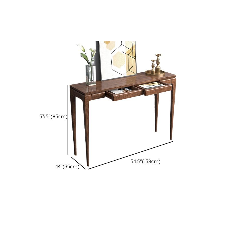 Rustic Mango Hidden Wooden Console Table In Honey Finish thumbnail 11