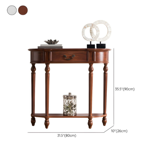 Rustic Mango Solid Wooden Vintage Style Console Table In Honey Finish thumbnail 7