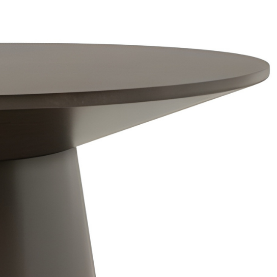 Rustic Mango Round Shape Lonng Side Table In Walnut Finish thumbnail 3
