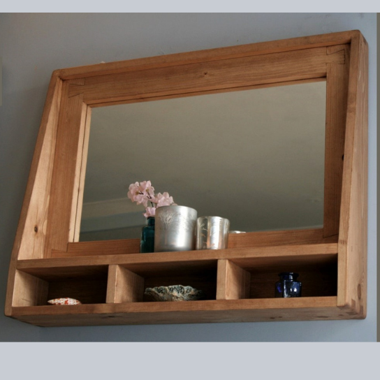 Rustic Mango Solid Wooden In Vintage Style In Honey Matte Finish With 3 Open Shelfs thumbnail 3