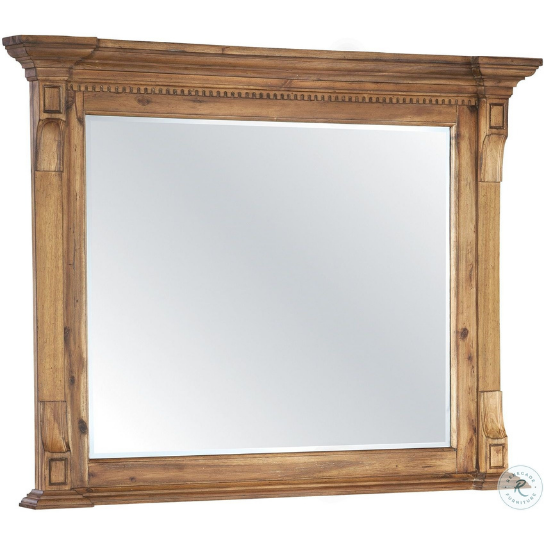 Rustic Mango Solid Wooden Vintage Mirror Frame  In Natural Teak Finish thumbnail 2
