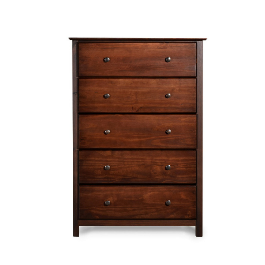 Rustic Mango Vintage Single Chest of Drawers With 5 Drawers In Honey Finish thumbnail 2