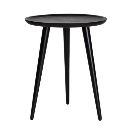Rustic Mango Solid Wooden With Round Shape Side Table In Walnut Finish thumbnail 4