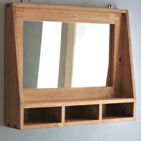 Rustic Mango Solid Wooden In Vintage Style In Honey Matte Finish With 3 Open Shelfs thumbnail 4