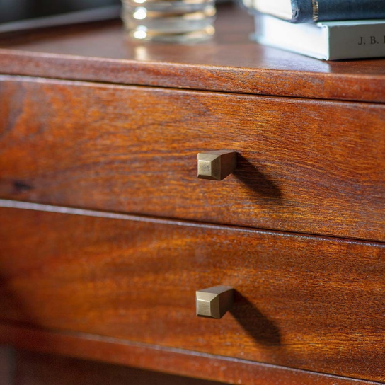Rustic Mango  Solid Wooden Bedside In Vintage Style Honey Finish thumbnail 5