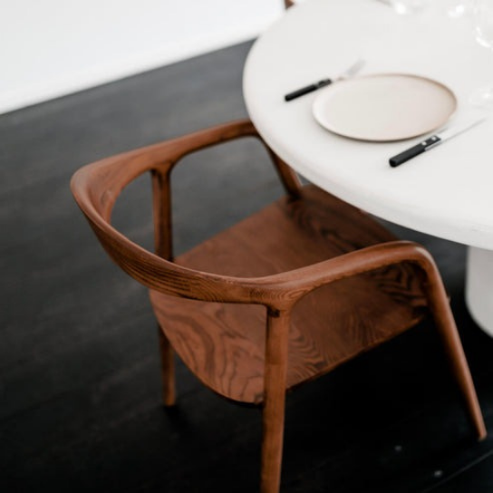 Rustic Mango Solid Wooden Chair In Modern Style In Honey Finish thumbnail 3