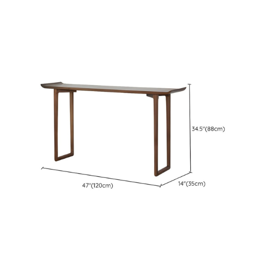Rustic Mango Light Weight Solid Wooden Console Table In Honey Finish thumbnail 8
