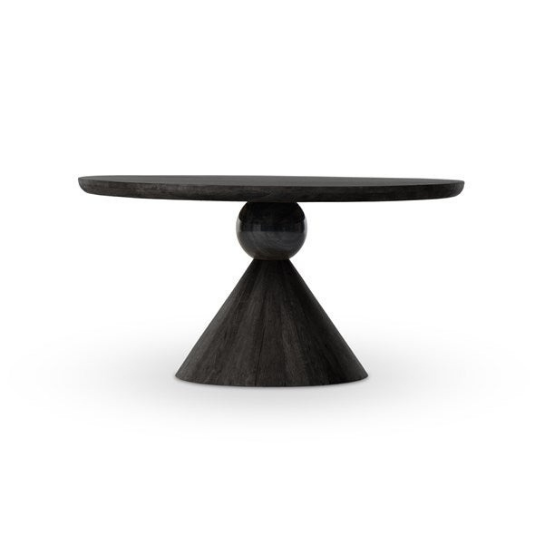 Rustic Mango Solid Wooden Heavy Duty Round Shape Dining Table In Natural Honey Finish thumbnail 8